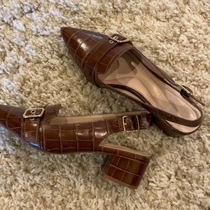 Preston and York strap heel pointed toe with block heel
